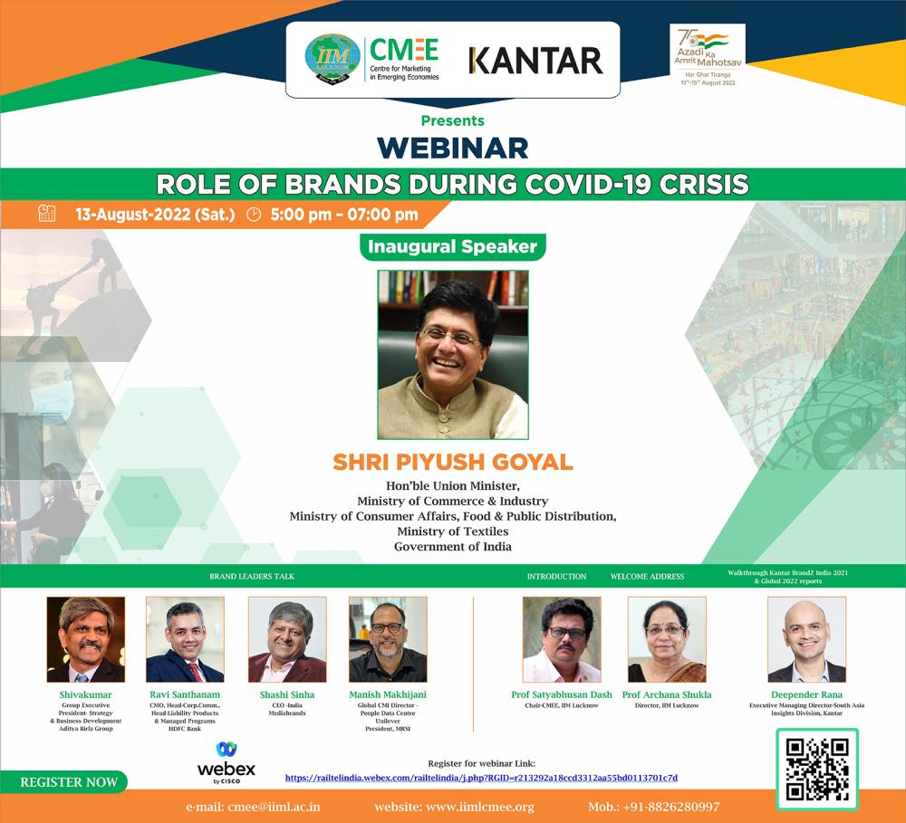 Webinar on Role of Brands during Covid-19 crisis